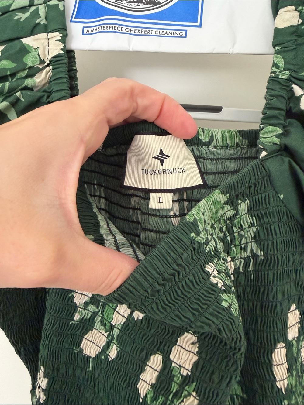 Tuckernuck Green Floral Maxi Dress size Large - Picture 3 of 4